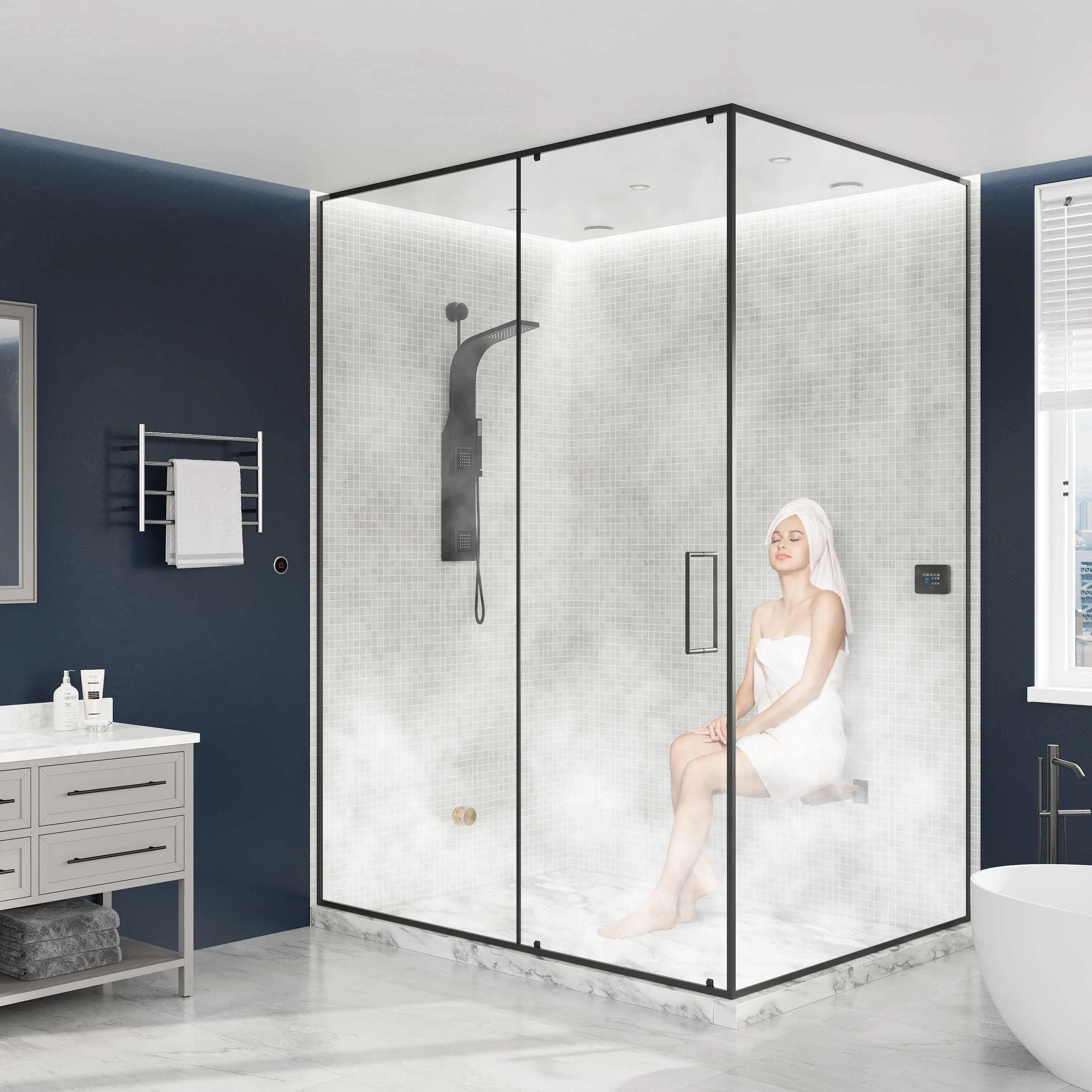 PRO Series Steam Bath Generator with Bluetooth, WiFi, QuickStart, Auto-Drain, and Chroma Lighting - Image 11