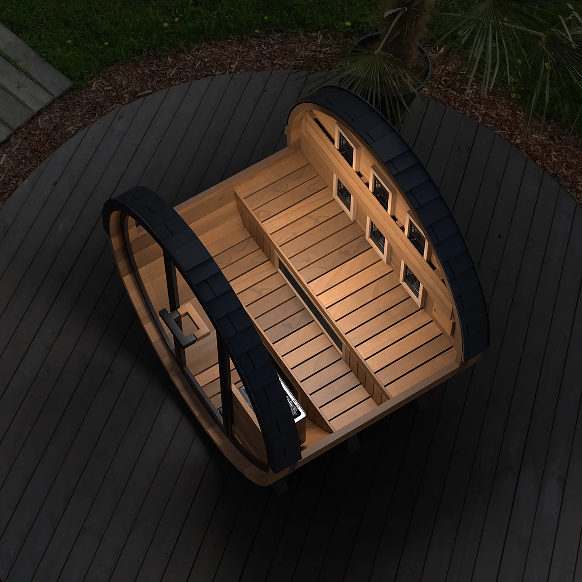Finnmark Infrared and Traditional Cedar Combination Barrel Sauna FD-6 - Image 12