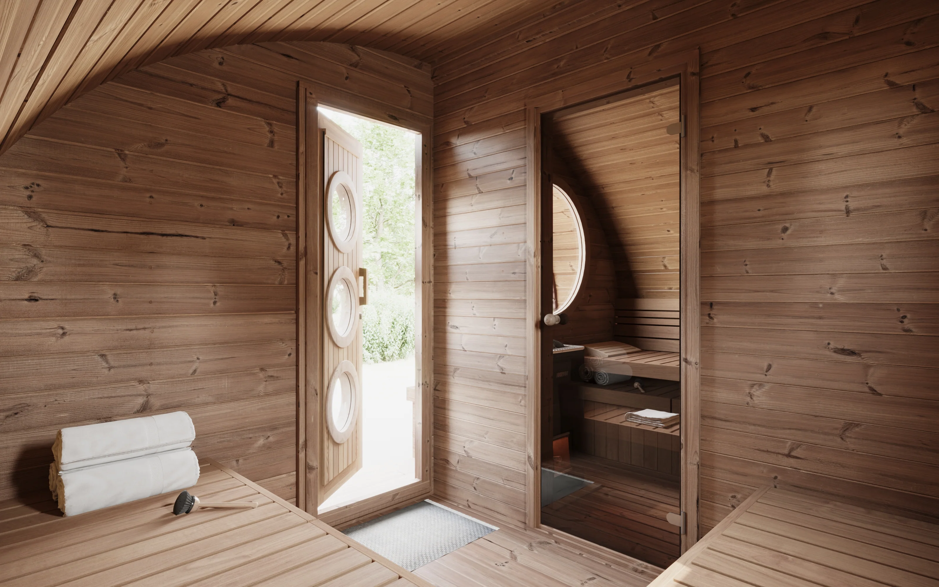 SaunaLife Garden-Series Model G11 Outdoor Home Sauna Kit - Image 4