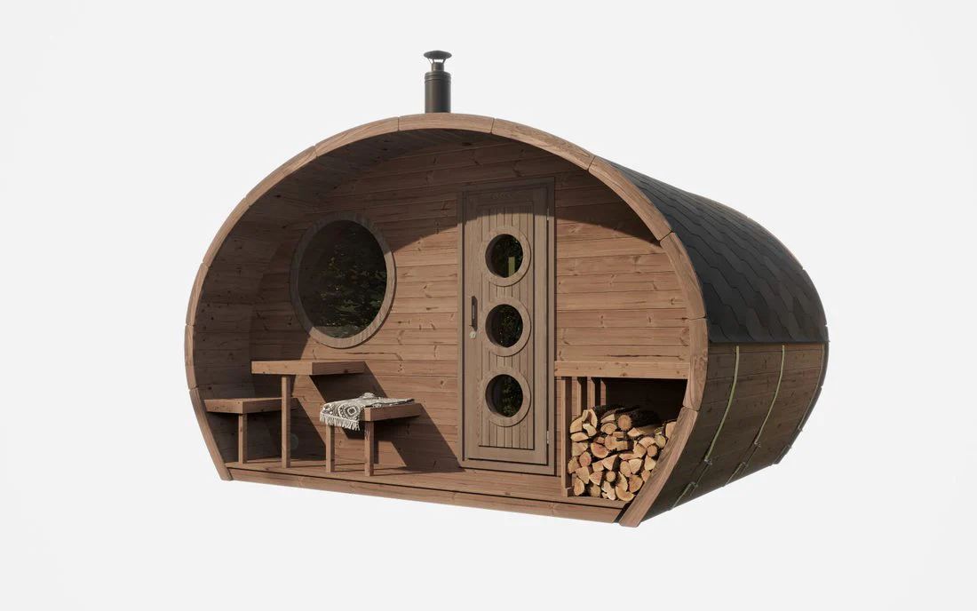 SaunaLife Garden-Series Model G11 Outdoor Home Sauna Kit - Image 5